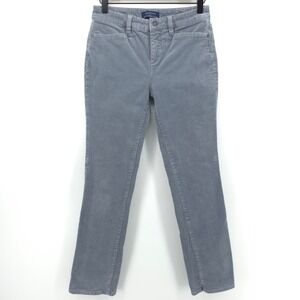 Talbots Womens Corduroy Pants Simply Flattering 5-Pocket 27W Gray Classic